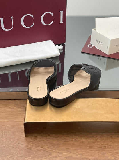 Gucci Slide Black Sheepskin 175003