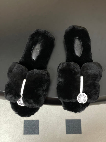 Hermes Oran Sandal Black Wool 173400