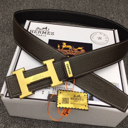 HM Original Belt 38mm Black Cowhide Gold Buckle 620253