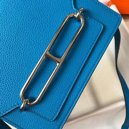 HM SAC ROULIS 18 COBALT TOGO LEATHER