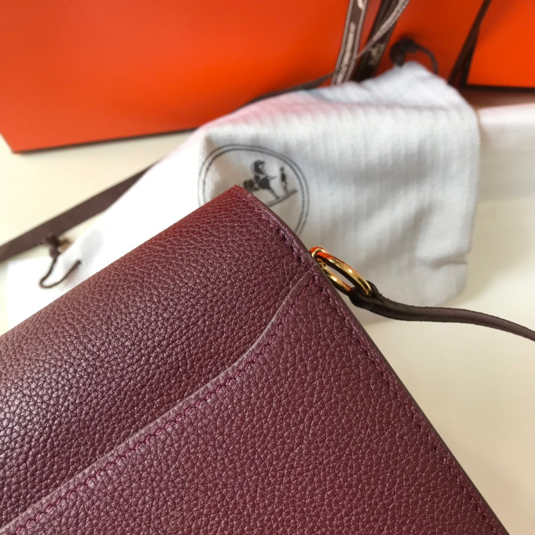 HM SAC ROULIS 19 WINE TOGO LEATHER
