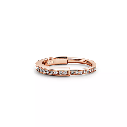 TIFFANY LOCK RING DIAMOND PAVED