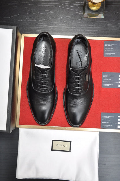 GG Men's Dress Shoe Black Cowhide 499524