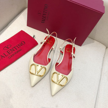 Valentino Slingback Flats Sheepskin