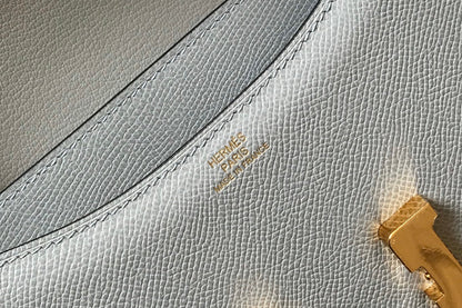 constance 24 bleu glacier epsom leather gold hardware