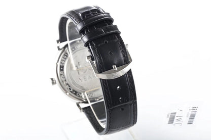 IWC Portofino 40mm Navy Blue Dial Steel Case Black Leather