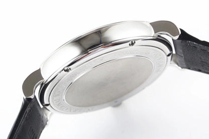 IWC Portofino 40mm Cream Dial Steel Case Black Leather Strap