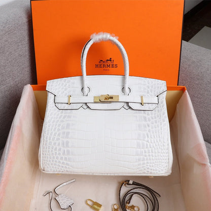 HM BIRKIN BAG 25 CROCODILE EMBOSSED CALFSKIN
