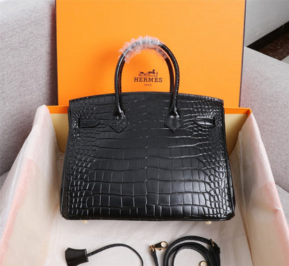 HM BIRKIN BAG 25 CROCODILE EMBOSSED CALFSKIN
