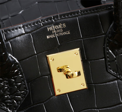HM BIRKIN BAG 25 CROCODILE EMBOSSED CALFSKIN