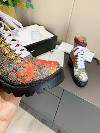 GG ankle boots Multicolor Floral Sheepskin
