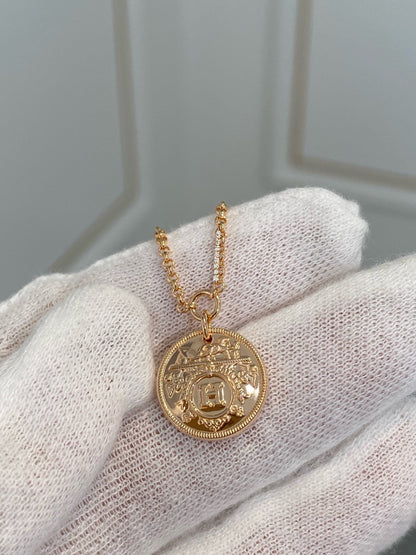 H Classic Gold Coin Bracelet