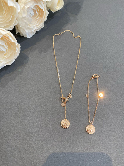 H Classic Gold Coin Bracelet