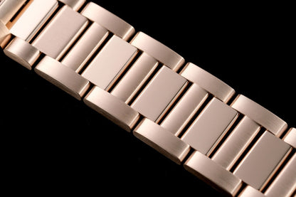 pasha 35mm automatic pink gold white dial diamond bezel