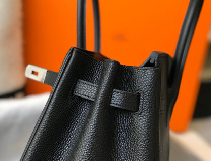 HM BIRKIN 35CM BAG BLACK TOGO SILVER HARDWARE