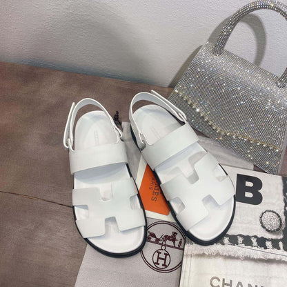 HM GENIUS SANDAL WHITE CALFSKIN