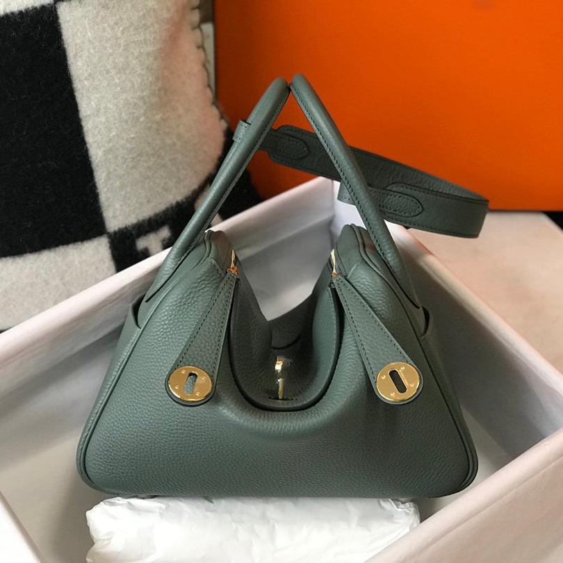 HM LINDY 30 BAG PINE TAURILLON CLEMENCE LEATHER