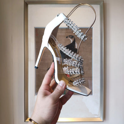 Jimmy 25 Josefine 100mm Sandals White Calfskin 240071