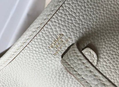 Mini Evelyne 18cm White Togo Ghw