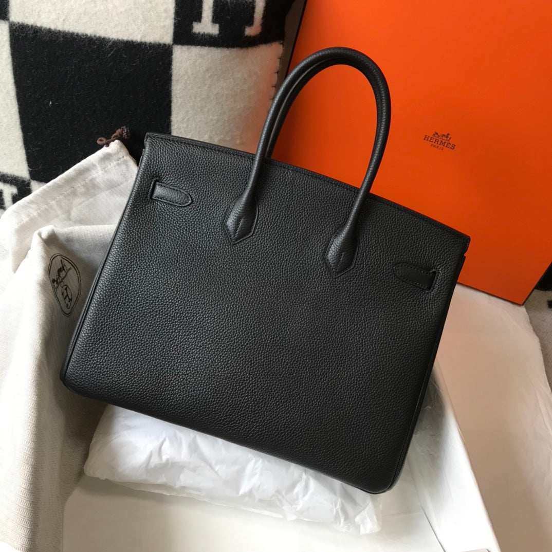 HM BIRKIN 35CM BAG BLACK TOGO GOLD HARDWARE