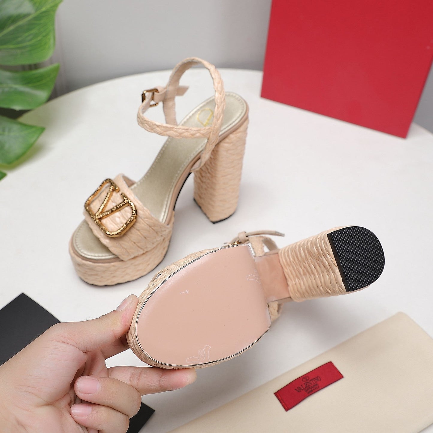 VT 25 Platform Sandals Cowhide Espadrilles