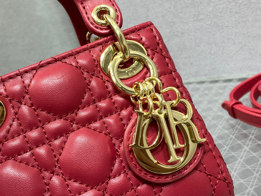 micro lady 12 red lambskin