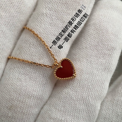 VCA Heart Red Gold 1 Motifs Bracelet