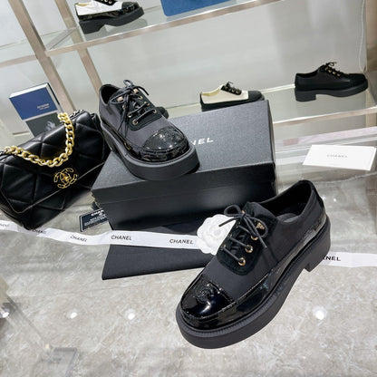CC Sneaker 45mm Black Wrinkled Lambskin And Cowhide