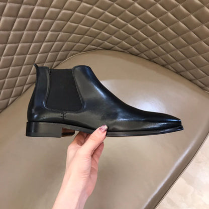 HM Men's Chelsea Boot Black Cowhide