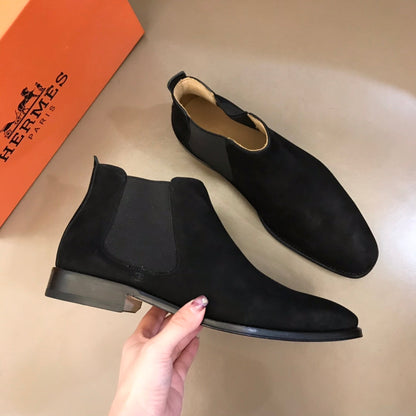 HM Men's Chelsea Boot Black Suede