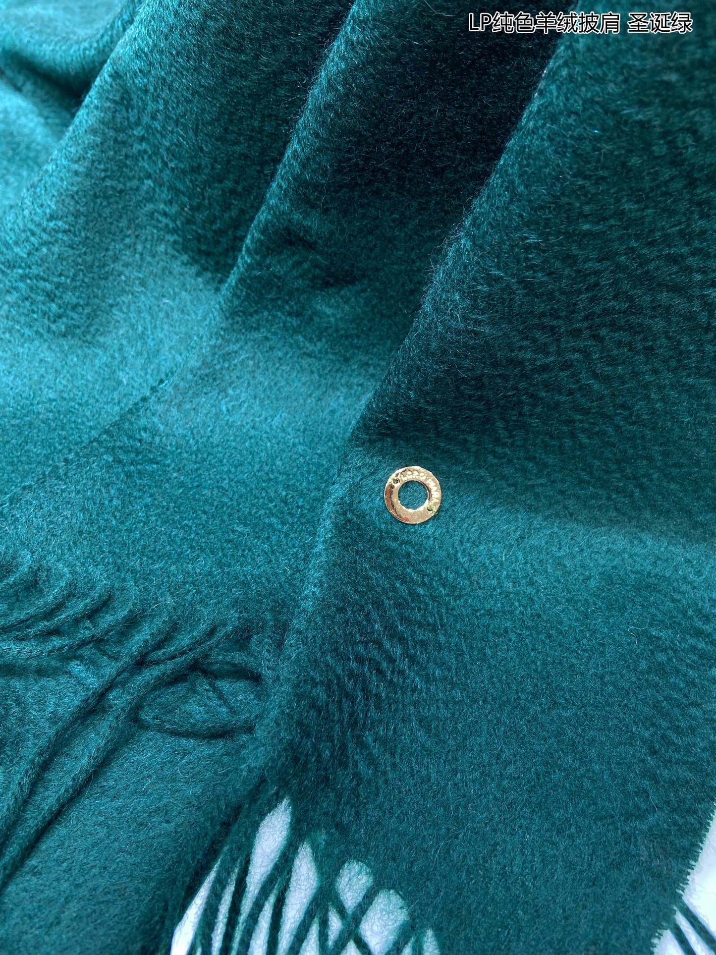 LP Grande Unita Scarf 200 CM In Teal Blue Cashmere 645517