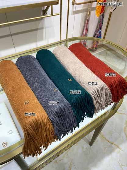 LP Grande Unita Scarf 200 CM In Gac Red Cashmere 645518