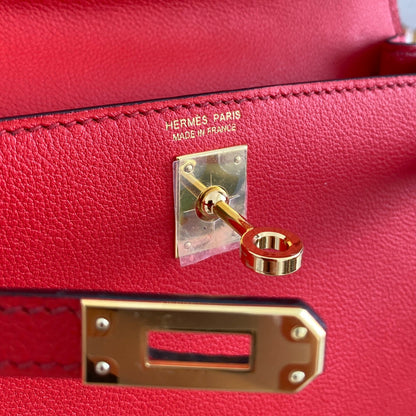 Kelly Danse II 22cm Red Evercolor Leather Ghw