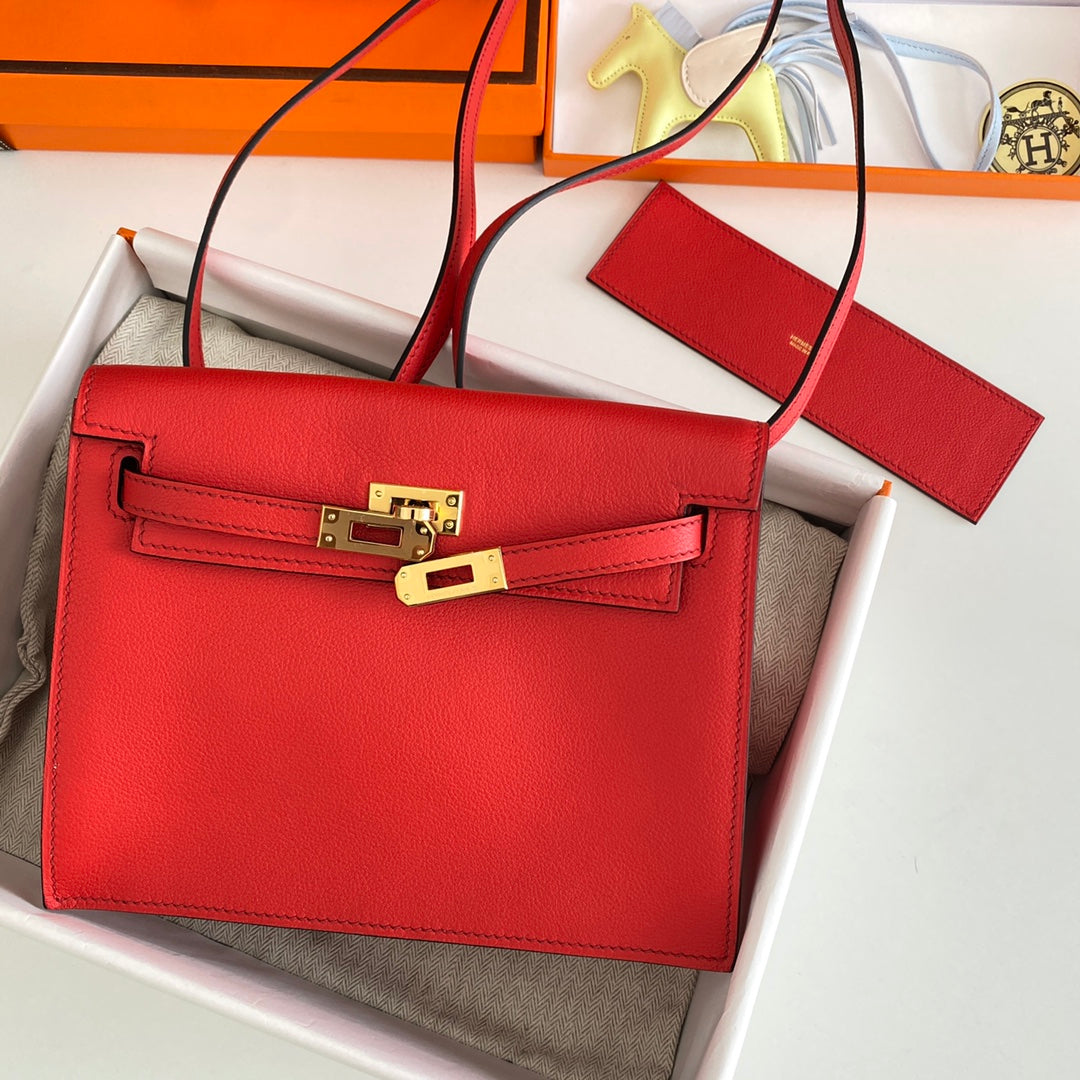 Kelly Danse II 22cm Red Evercolor Leather Ghw