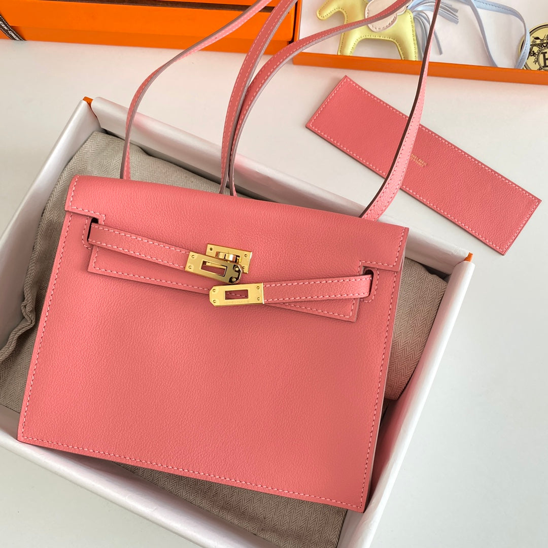 Kelly Danse II 22cm Pink Evercolor Leather Ghw