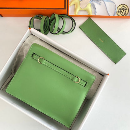 Kelly Danse II 22cm Green Evercolor Leather Ghw