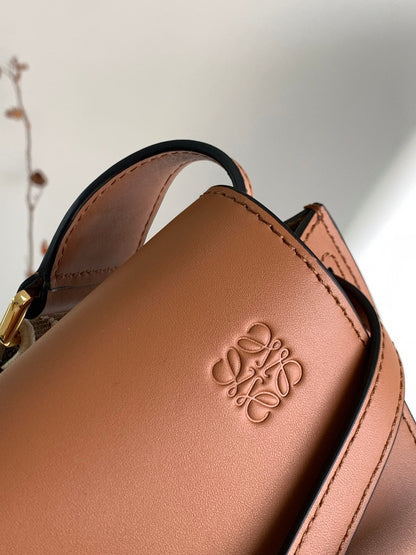 Mini Gate Dual Bag 21cm Tan Calfskin