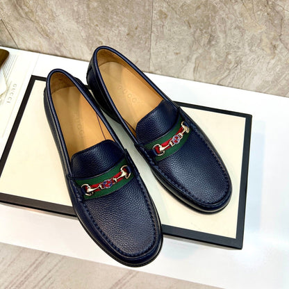 GG Men's Loafer Blue Water-Dyed Cowhide 522526