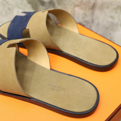 HM IZMIR SANDAL MOSS AND DENIM SUEDE