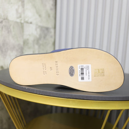 HM IZMIR SANDAL TANGERINE AND PALE GRAY CALFSKIN