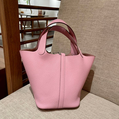 picotin lock 18 pink togo shw