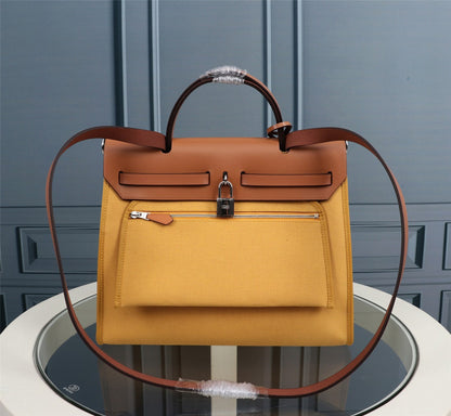 HM HERBAG ZIP 31 TURMERIC AND COPPER CANVAS