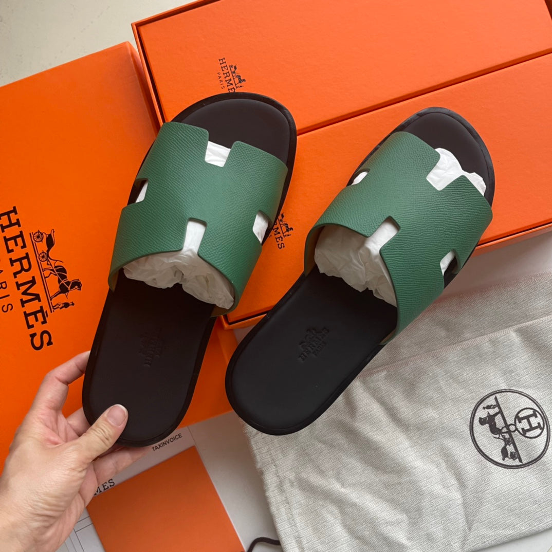 HM Men's Izmir Slide Green Sheepskin 538563