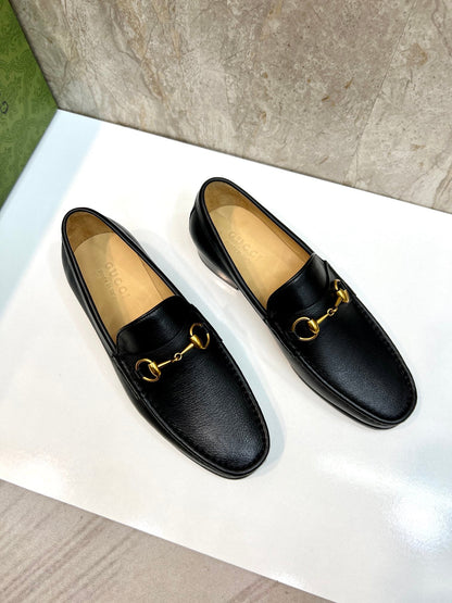 GG Men's Horsebit Loafer Black Cowhide 522560
