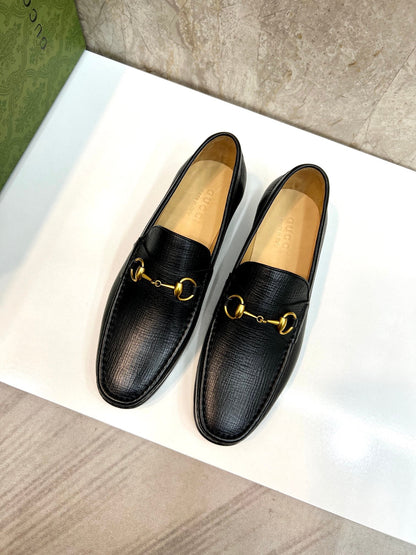 GG Men's Horsebit Loafer Black Cowhide 522561