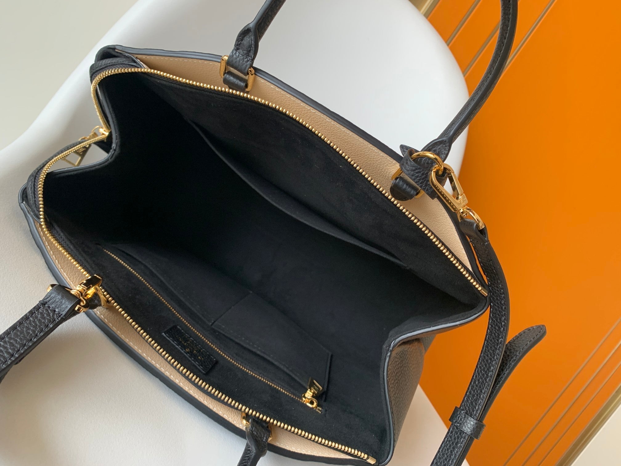 LV Petit Palais Bag Black White Cowhide 241141