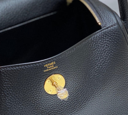 HM LINDY 30 BAG BLACK TAURILLON CLEMENCE LEATHER