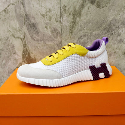 HM BOUNCING SNEAKER CLOUD AND YELLOW BREATHABLE FABRIC
