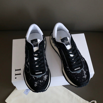 VT Lace Sneaker Black Suede Leather