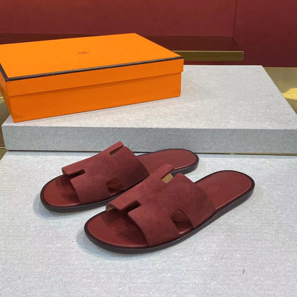 HM Men's Izmir Slide Red Suede 669092